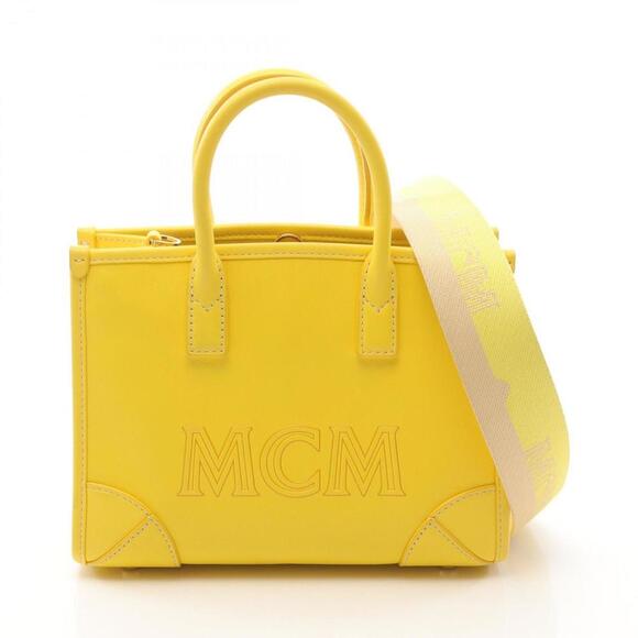 MCM Yellow Leather Tote Bag - Picture 1 of 10